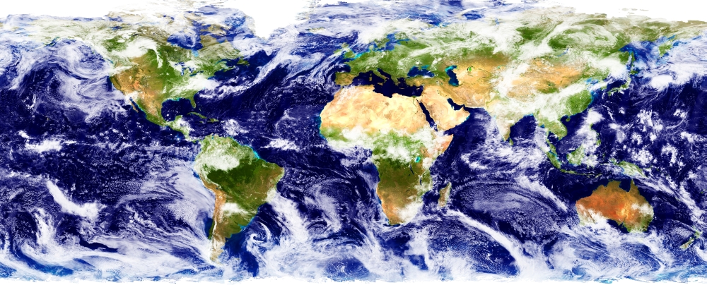 World Map Poster Print by Chris & Kate Knorr, 36 x 14 - Large