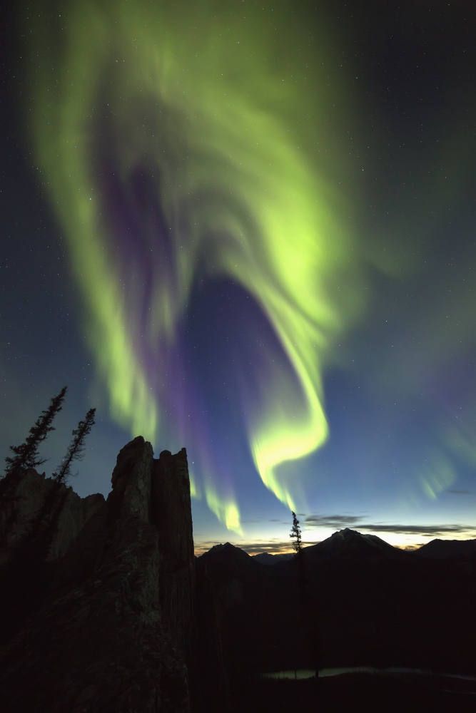 Northern Lights Aurora Borealis - Yukon Canada Poster Print by Robert Postma - 24 x 38 - Large