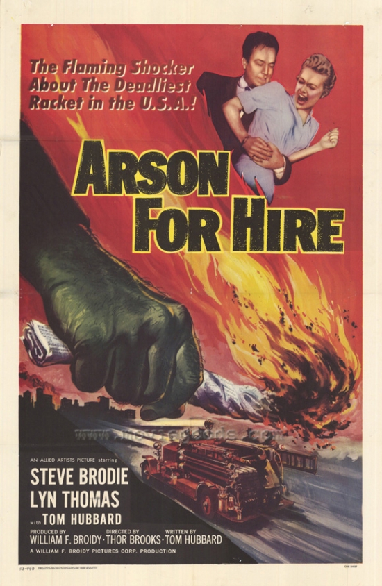 MOVEF6405 Arson for Hire Movie Poster - 27 x 40 in.