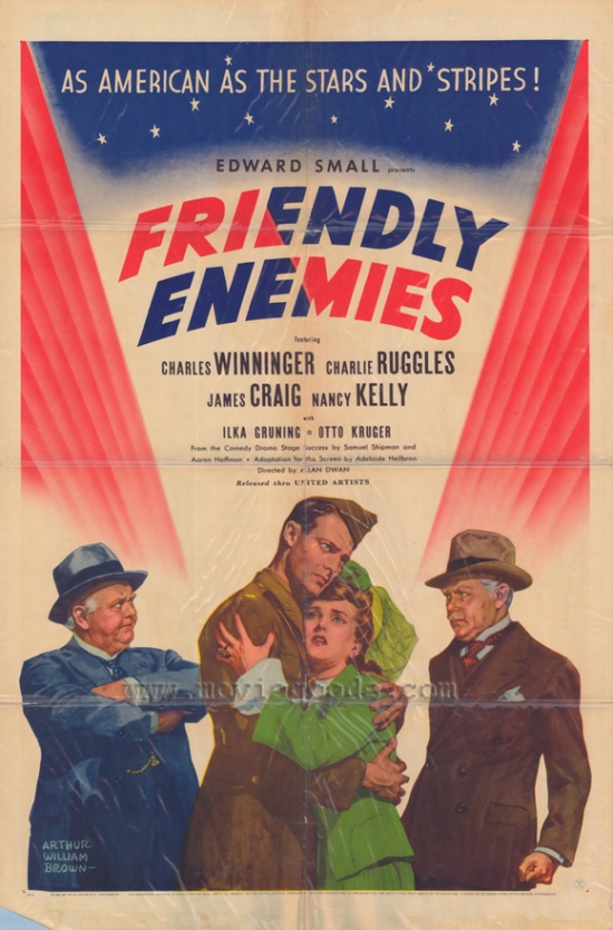 MOVEH1023 Friendly Enemies Movie Poster - 27 x 40 in.