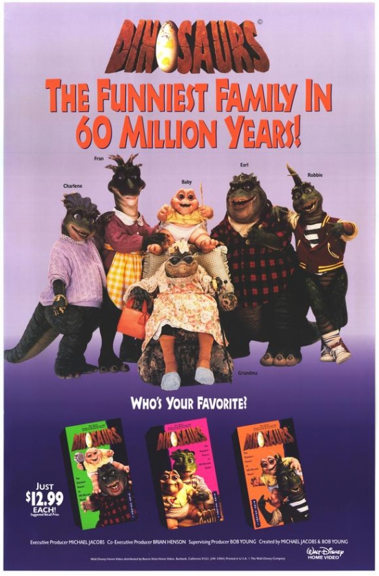 MOVEH3682 Dinosaurs Movie Poster - 27 x 40 in.