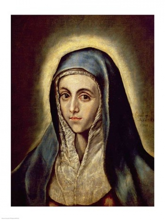 Picture of Posterazzi BALXIR221110LARGE The Virgin Mary Poster Print by El Greco - 24 x 36 in. - Large