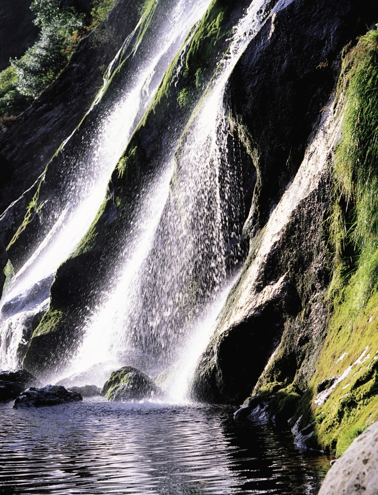 DPI1802404 Powerscourt Waterfall Co Wicklow Ireland Poster Print by The Irish Image Collection, 13 x 17