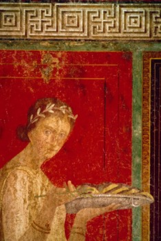Italy Pompeii Villa of the Mysteries No. 9 Fresco Circa 60-50 B.C. Roman Art Poster Print