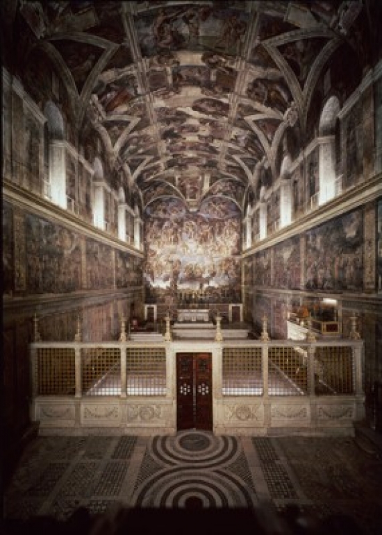 Sistine Chapel Michelangelo Buonarroti 1475-1564 Italian Sistine Chapel Vatican City Poster Print - 18 x 24 in.
