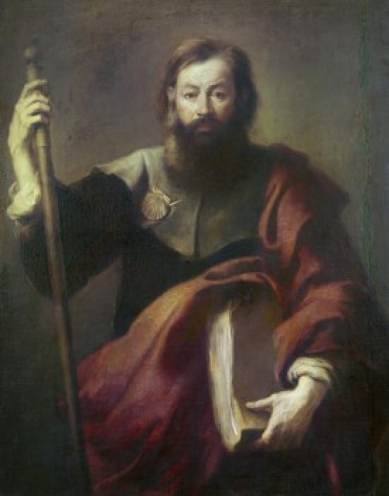 SAL900100186 The Apostle James Bartolome Esteban Murillo 1617-1682 Spanish Poster Print - 18 x 24 in.