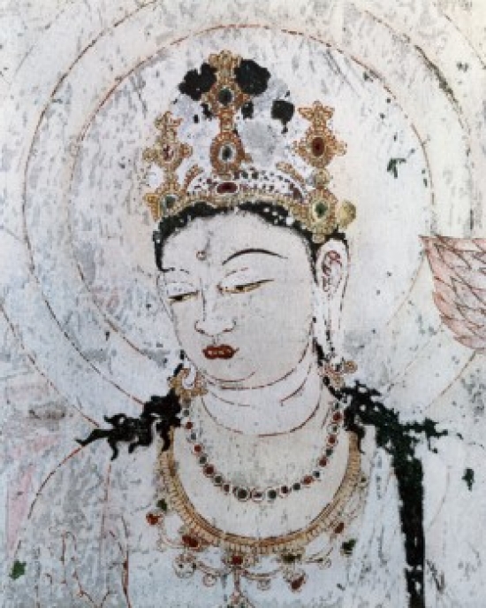 SAL900100621 Bodhisattva by Unknown Japanese Painter Artist Unknown Poster Print - 18 x 24 in.