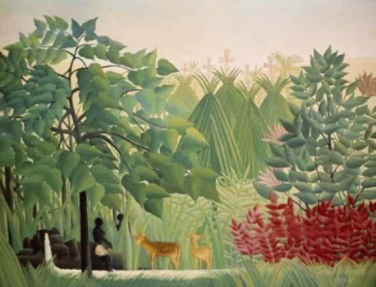 The Waterfall 1910 Henri Rousseau 1844-1910 French Oil on Canvas Art Institute of Chicago Poster Print - 18 x 24 in.