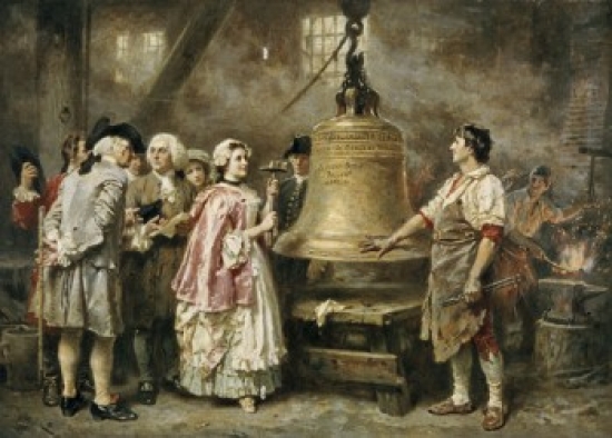 The Bells First Note American History Jean Leon Gerome Ferris 1863-1930 American Poster Print - 18 x 24 in.