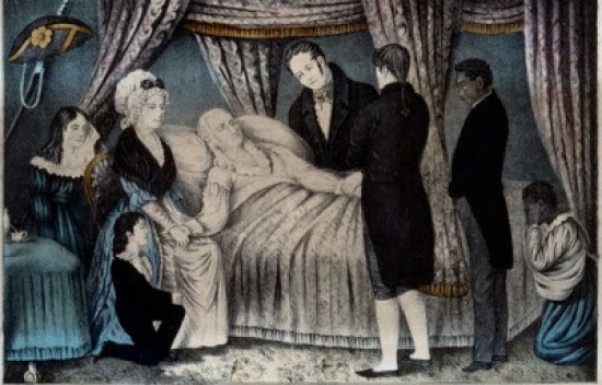 Death of Washington Dec 14 Ad 1799 Currier & Ives Nath & James A1857-1907 American Library of Congress Washington DC Poster Print - 18 x 24 in.