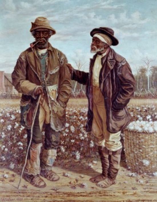 SAL900129444 Two Elderly Cotton Pickers Frederick Walker 1840-1875 British Poster Print - 18 x 24 in.