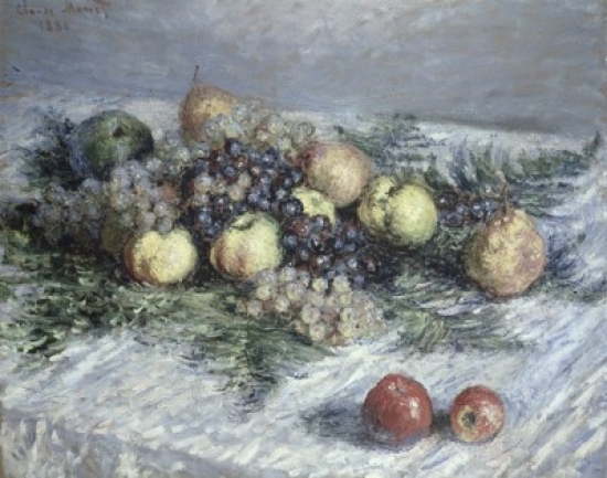 Still Life with Pears & Grapes Claude Monet 1840-1926 French Poster Print - 18 x 24 in.