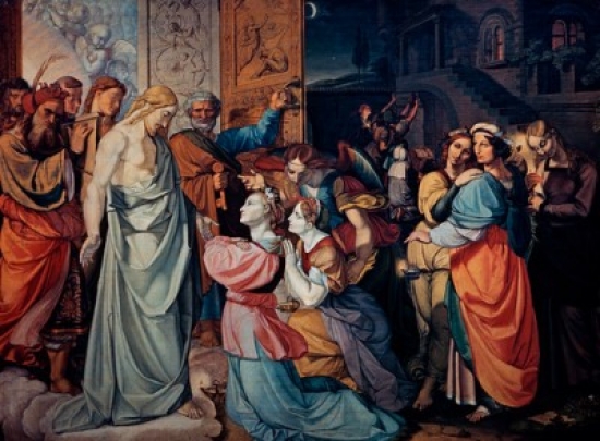 Five Wise & Five Foolish Virgins Peter Von Cornelius 1783-1867 German Yale University New Haven Connecticut Poster Print - 18 x 24 in.
