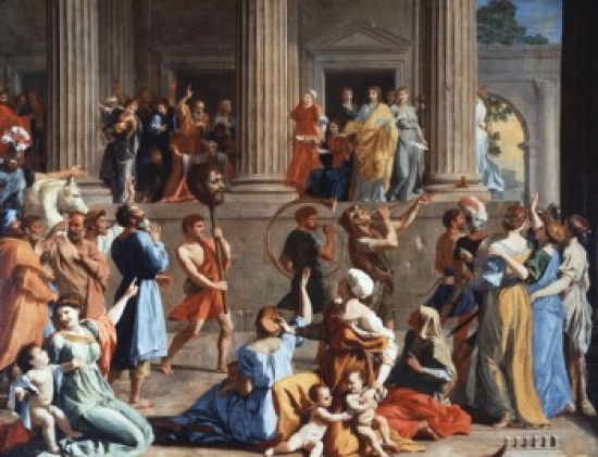 The Triumph of David Nicolas Poussin 1594-1665 French Oil on Canvas Dulwich Picture Gallery London England Poster Print - 18 x 24 in.
