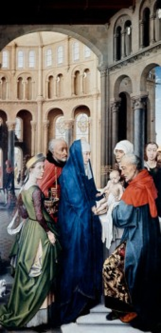 SAL9008523 Presentation at Temple by Rogier Van Der Weyden C.1399-1464 Poster Print - 18 x 24 in.