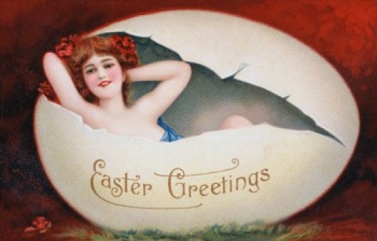 Easter Greetings Nostalgia Cards Poster Print - 18 x 24 in.
