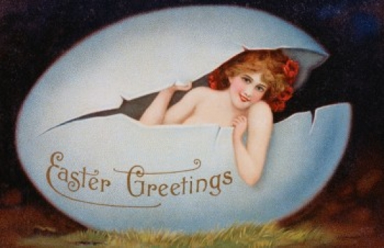 Easter Greetings Nostalgia Cards Poster Print 18 x 24 in.