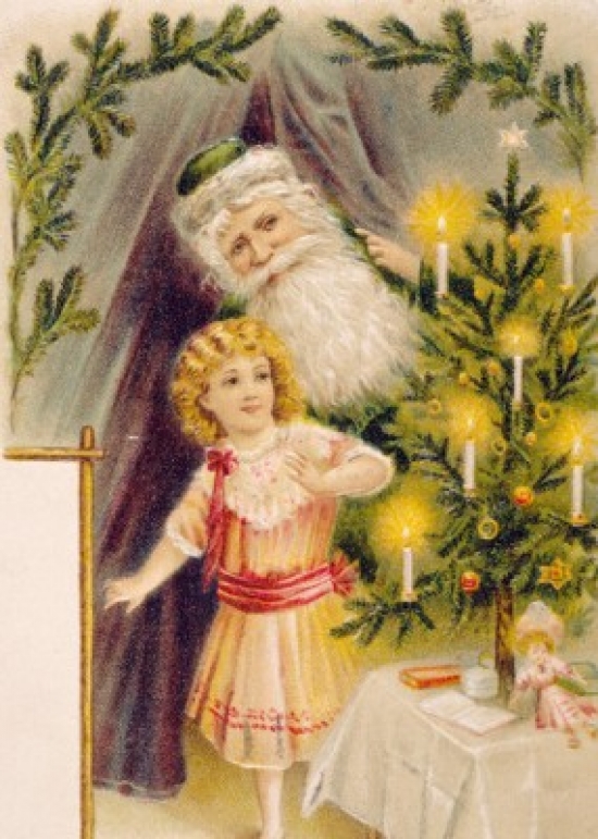 Santa Nostalgia Cards Poster Print - 18 x 24 in.