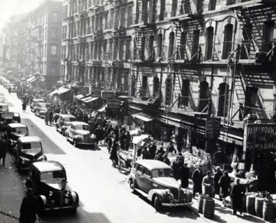 USA New York State New York City Buildings at Roadside Poster Print - 18 x 24 in.