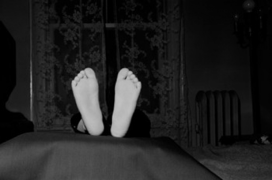 Childs Bare Feet Poster Print - 18 x 24 in.