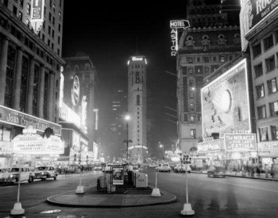 SAL255424729 USA New York City Times Square at Night Poster Print - 18 x 24 in.