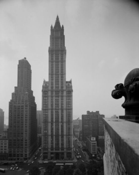 USA New York State New York City Full View of Woolworth Building Poster Print - 18 x 24 in.