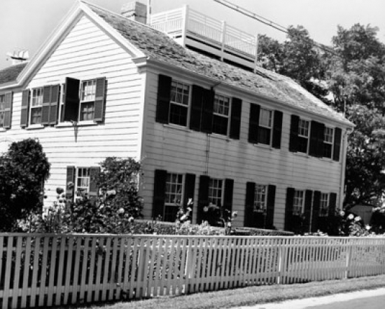 Fence in Front of a House Emily Post House Edgartown Marthas Vineyard Massachusetts USA Poster Print - 18 x 24 in.