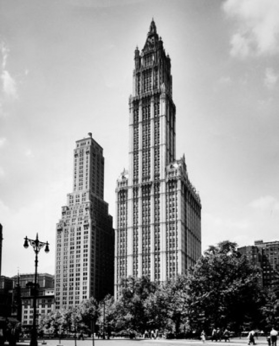 Low Angle View of Skyscrapers in a City Woolworth Building New York City New York USA Poster Print - 18 x 24 in.