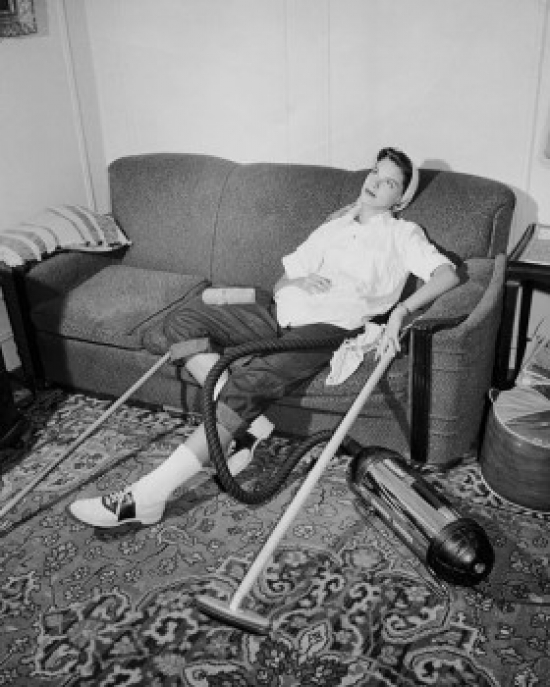 SAL2554960 High Angle View of a Young Woman Resting on a Couch Poster Print - 18 x 24 in.
