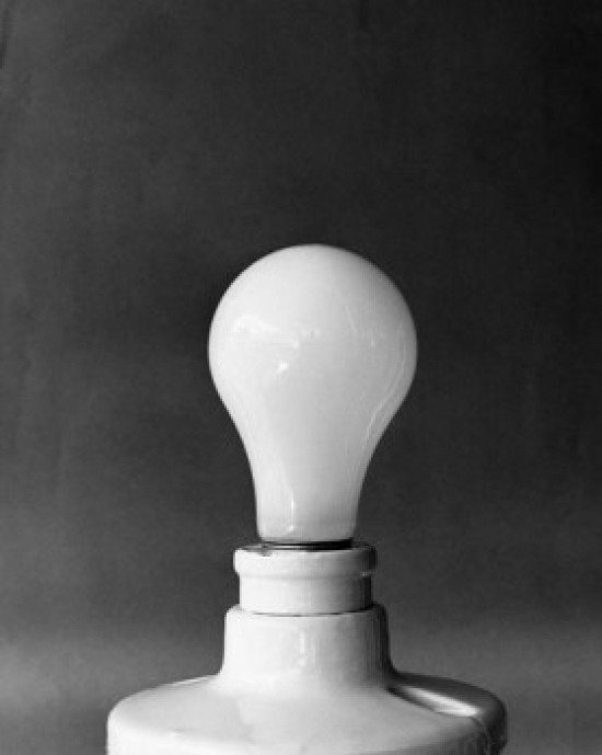 Close-Up of a Light Bulb Poster Print - 18 x 24 in.