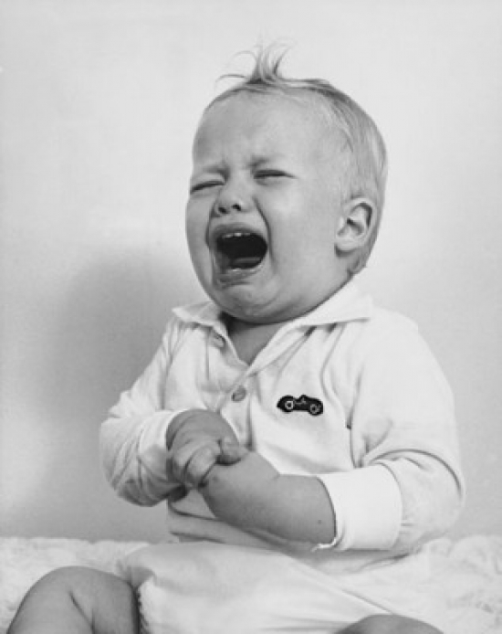 Baby Boy Crying Poster Print - 18 x 24 in.