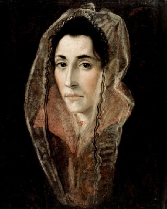 Portrait of a Lady 1577-1580 El Greco 1541-1614 Greek Oil on Wood Panel John G Johnson Collection Philadelphia Poster Print - 18 x 24 in.