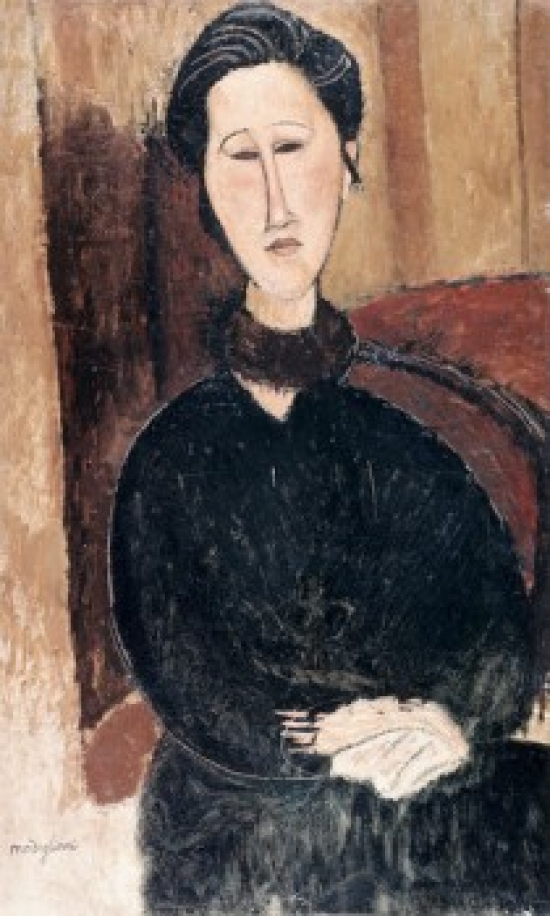 Title Portrait of a Woman Amedeo Modigliani 1884-1920 Italian Solomon R Guggenheim Museum New York Poster Print - 18 x 24 in.