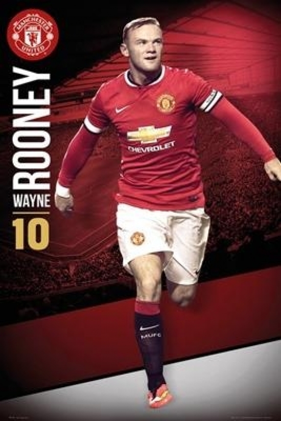 Manchester Utd Rooney 1415 Poster Print 24 x 36 in.