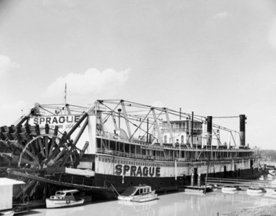 Paddleboat in a River Sprague Poster Print - 18 x 24 in.