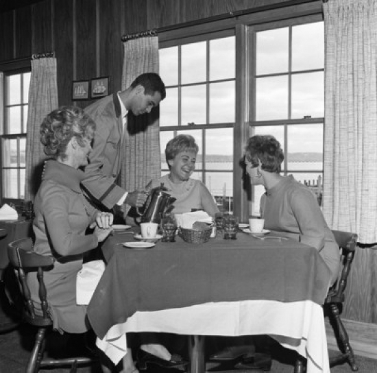 Afternoon Tea in Restaurant Poster Print - 18 x 24 in.
