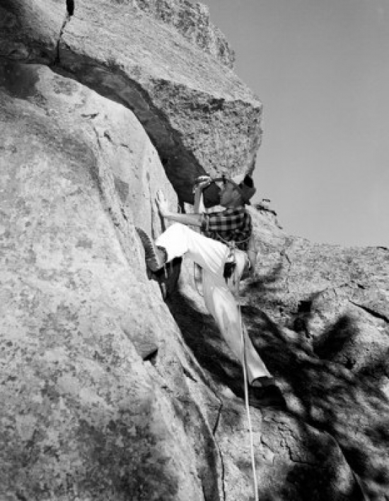 Man Rock Climbing Poster Print - 18 x 24 in.