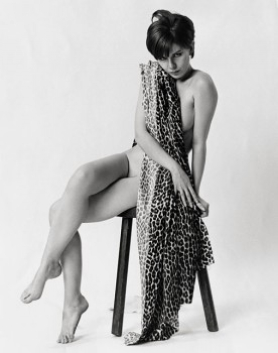 SAL25542173 Portrait of a Young Woman Sitting on a Stool Poster Print - 18 x 24 in.