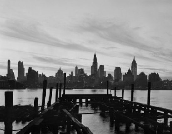 USA New York State New York City Manhattan Skyline at Dusk Poster Print - 18 x 24 in.
