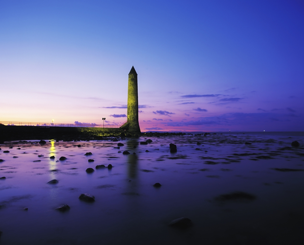 DPI1802090LARGE Chaine Memorial Tower Larne Harbour Larne Co Antrim Ireland Replica of A Poster Print by The Irish Image Collection, 32 x 26 - Large