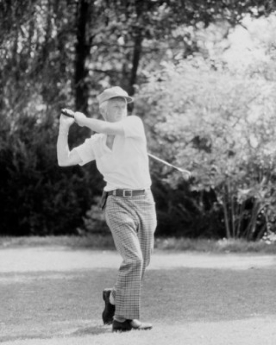 Man Playing Golf Poster Print - 18 x 24 in.