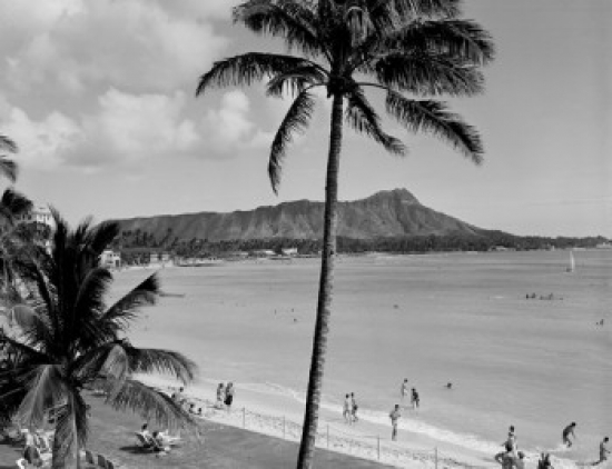 USA Hawaii Diamond Head Poster Print - 18 x 24 in.