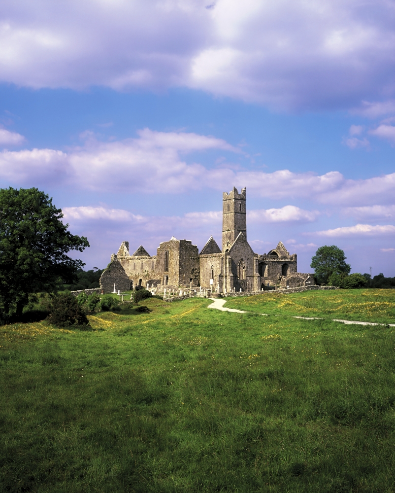DPI1802268 Quin Abbey Quin Co Clare Ireland - Franciscan Abbey Founded in 1433 Poster Print by The Irish Image Collection, 13 x 17