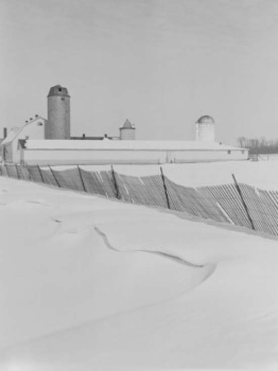 Winter Farm Scene Poster Print - 18 x 24 in.