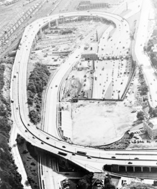 USA New York State New York City Aerial View of the Approach to the Licoln Tunnel Poster Print - 18 x 24 in.