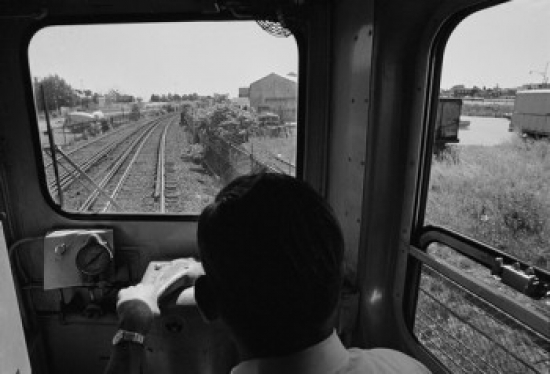 Tracks Seen From Engineer Cab Poster Print - 18 x 24 in.