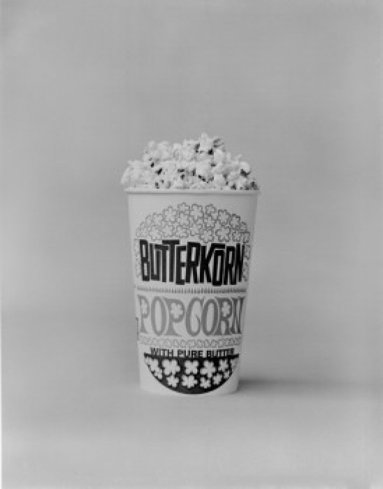 Studio Shot of Cup with Popcorn Poster Print - 18 x 24 in.