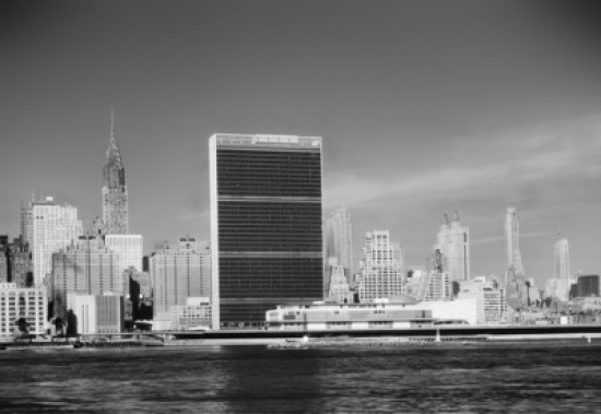 SAL25545400 Skyscrapers on the Waterfront United Nations Building Manhattan New York City New York USA Poster Print - 18 x 24 in.