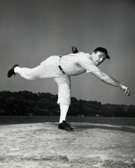 Baseball Player Throwing a Baseball Poster Print - 18 x 24 in.