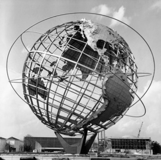 Low Angle View of a Sculpture of a Globe Unisphere 1964 New York Worlds Fair Queens New York City New York USA Poster Print - 18 x 24 in.